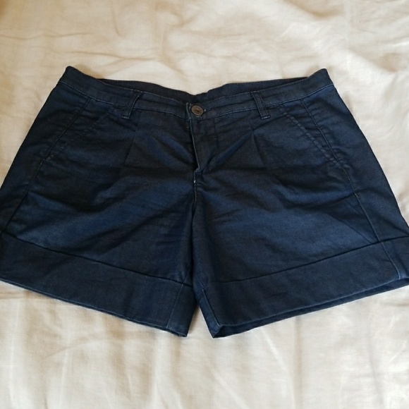 Navy Benetton Jeans Shorts Sz 40 - Picture 2 of 6